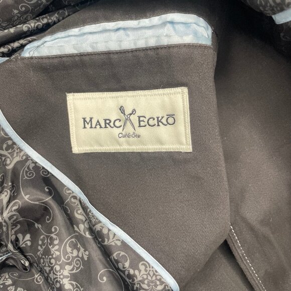Men's Marc Eckō Cut & Sew Blazer Dark Gray Contrast Stitching Sport Coat Jacket - Picture 11 of 13